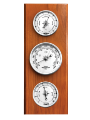 Nástenný drevený barometer s teplomerom a vlhkomerom JVD BA233/41