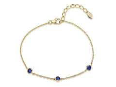 Pozlátený strieborný náramok JVD SVLB0516XH8GM18