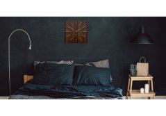 Dizajnové nástenné hodiny Future Time FT1010WE Square dark natural brown 40cm