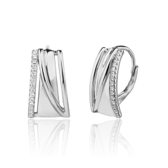 Stříbrné náušnice se zirkony JVD SVLE3553XK8BI00