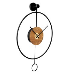 Nástěnné kovové designové hodiny s tichým chodem MPM Circulo - B - E04.4285.90