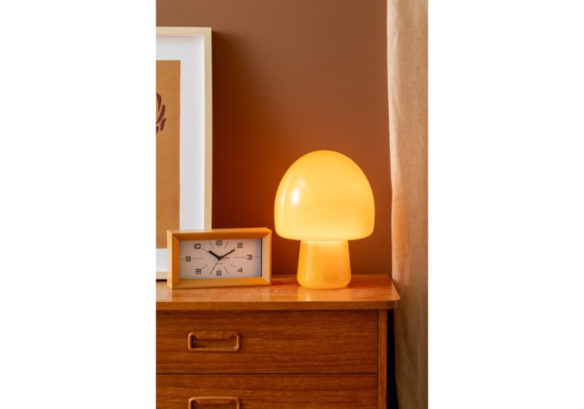 Dizajnové stolné hodiny s budíkom 6066YE Karlsson 20cm