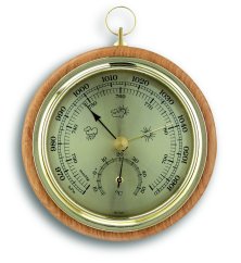 TFA 45.1000.05 - Barometer s teplomerom 108 mm na zavesenie - buk