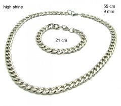 Ocelový náhrdelník + náramek 23989500