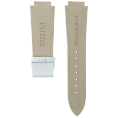 Kožený řemínek na hodinky  PRIM RB.15791 (25mm) - Boyfriend Bílá 13007