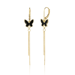 Pozlátené strieborné náušnice JVD SVLE3542XK8GB00