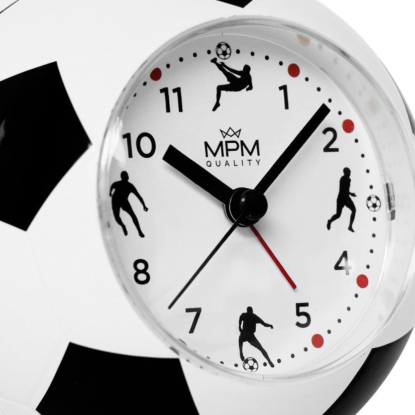 Detský melodický budík s tichým chodom MPM Kickoff Timekeeper - C01.4371.A