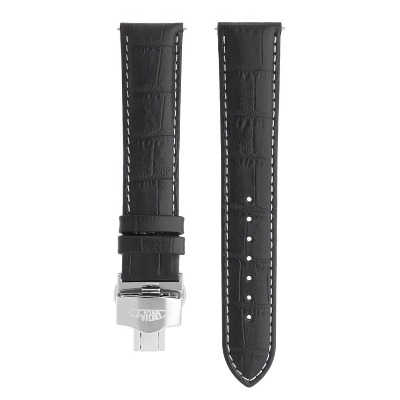 Kožený remienok na hodinky PRIM RB.13234 (22 mm) - čierny - RB.13234.2220.9000.XL
