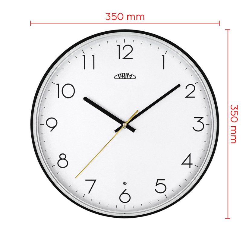 Nástenné svietiace hodiny s tichým chodom PRIM Sense - E01.4296.90