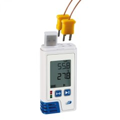 TFA 31.1061.02 LOG210 TC - USB Datalogger s displejom na meranie vnútornej teploty, vlhkosti + externý pomocou termočlánkových sond s PDF výstupom -