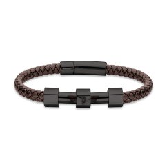 Náramek POLICE Hardware Brown Black 21 cm PEAGB2119625