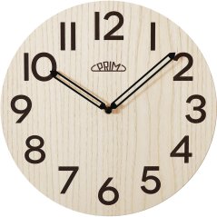 Dřevěné hodiny s tichým chodem PRIM Genuine Veneer - A - E07P.4245.5350
