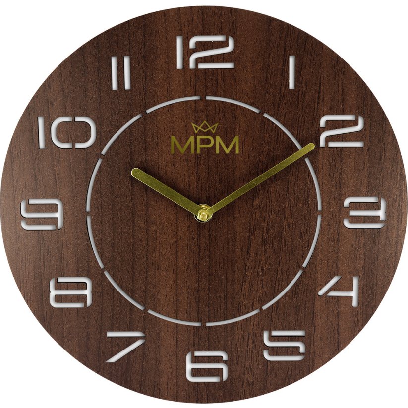 Dřevěné hodiny s tichým chodem MPM E07M.4115.54