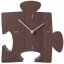 Dizajnové hodiny 55-10-1 CalleaDesign Puzzle clock 23cm (viac farebných variantov) Farba terracotta(tehlová)-24 Dyha čierny orech - 85
