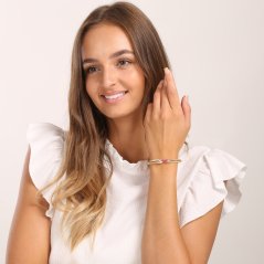 Pozlátený strieborný náramok JVD SVLB0928SK6GR00