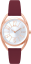 MINET Rose gold dámské hodinky s čísly ICON PINK se vínovým koženým řemínkem