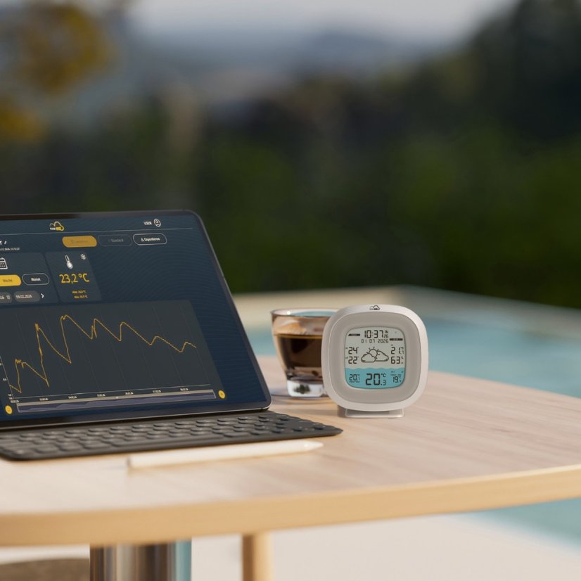 TFA 35.8114.10 - Bezdrôtová WiFi meteostanica so šikovnou predpoveďou a bazénovým čidlom TFA.me ID-09