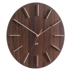 Dizajnové nástenné hodiny Future Time FT2010WE Round dark natural brown 40cm