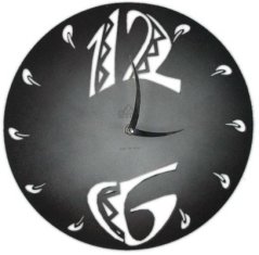Dizajnové nástenné hodiny 1503M Calleadesign 45cm Farba čierna