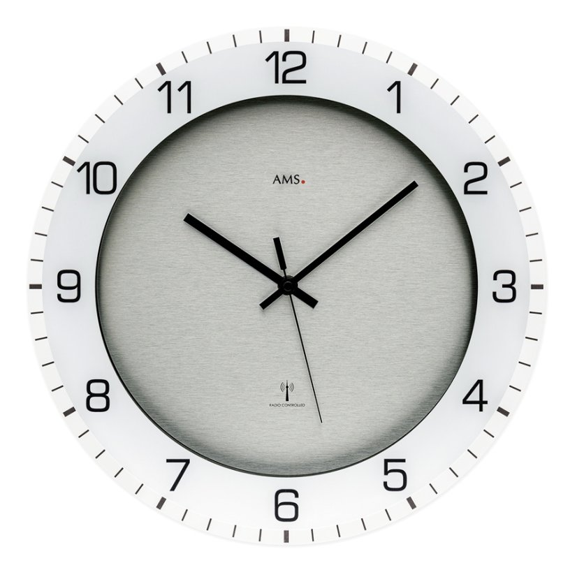 Designové nástěnné hodiny 5594 AMS řízené rádiovým signálem 38cm