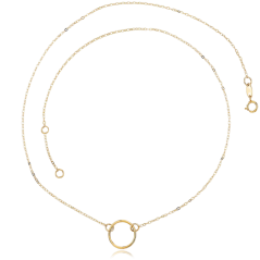 MINET Decentný zlatý náhrdelník s krúžkom Au 585/1000 1,50g