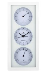 Nástěnné-stolní hodiny s teploměrem a vlhkoměrem JA7071B Lowell 26cm