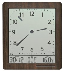 Digitální nástěnné i stolní hodiny 5893 AMS řízené rádiovým signálem 24cm