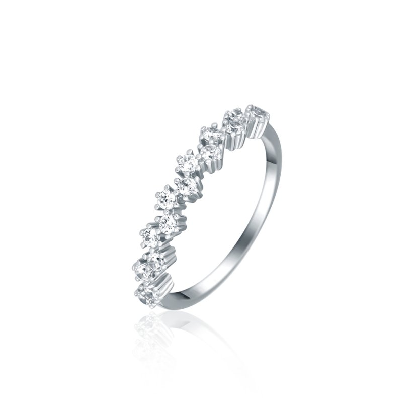 Stříbrný prsten JVD SVLR1025XH2BI56
