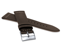 LAVVU Tmavo hnedý zúžený remienok RETRO z luxusnej kože Top Grain - 22