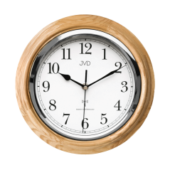 Drevené nástenné rádiom riadené hodiny JVD NR7162.4