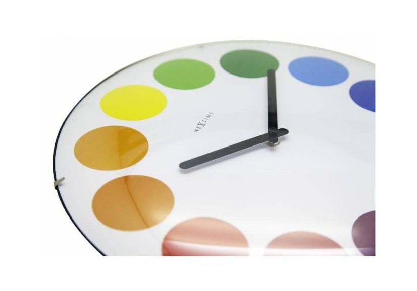 Dizajnové nástenné hodiny 3166 Nextime Dots Dome 35cm