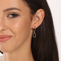 Strieborné visiace náušnice so zirkónmi JVD SVLE2364XH20000