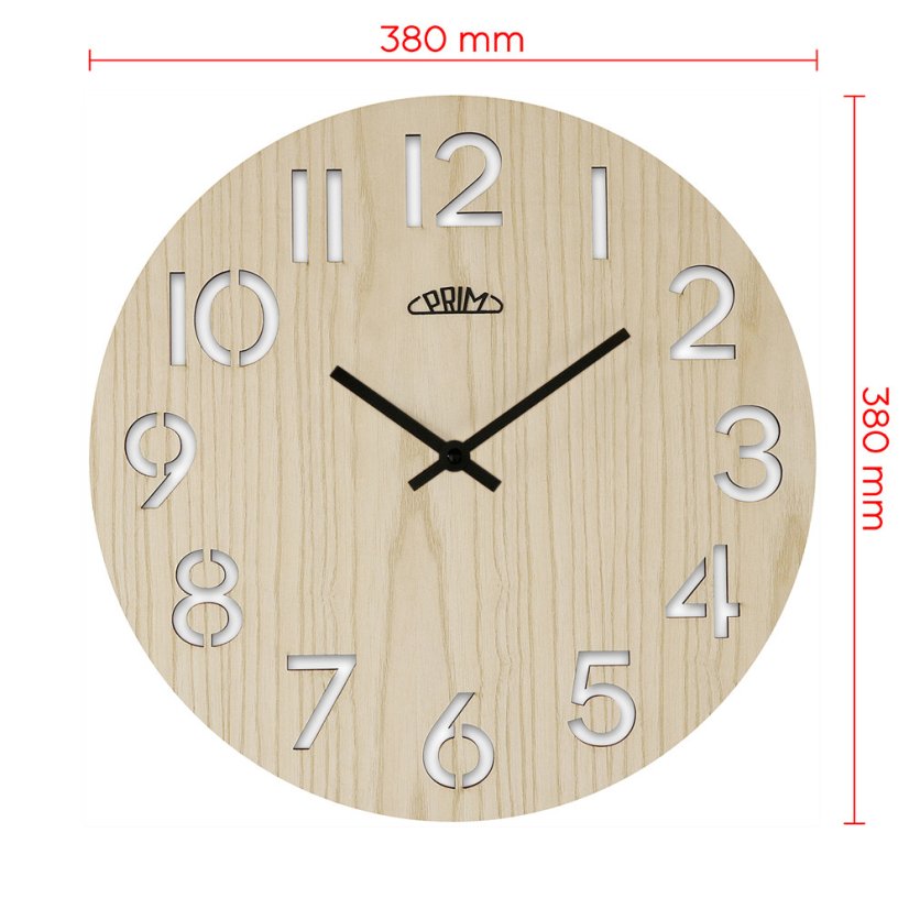Nástenné hodiny s tichým chodom PRIM Authentic Veneer - A - E07P.4242.53