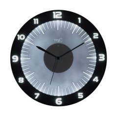 TFA 60.3553.10 - rádiem řízené nástěnné hodiny s barevným osvětlením LUMOCLOCK