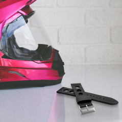 LAVVU Perforovaný černý prošitý řemínek VINTAGE z luxusní kůže Top Grain - 20