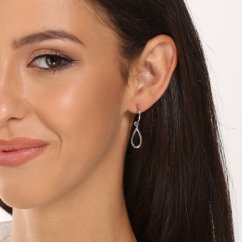 Strieborné visiace náušnice so zirkónmi JVD SVLE2364XH20000