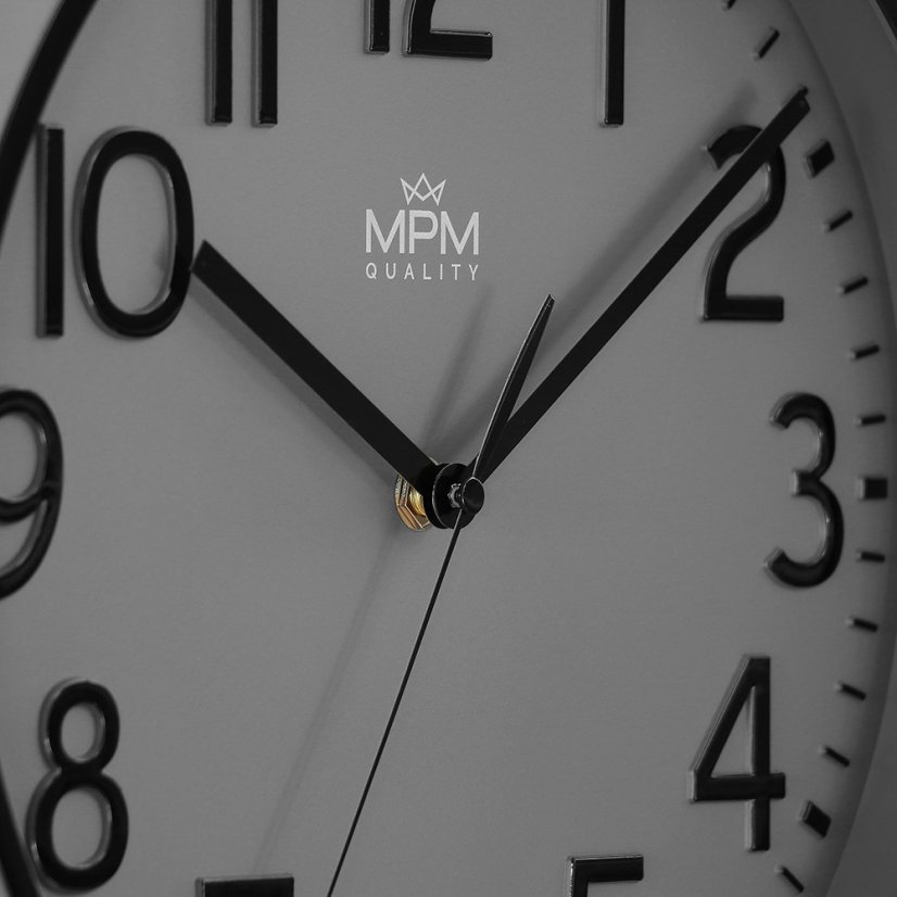 Nástenné hodiny s tichým chodom MPM Naxer - B - E01.4505.92