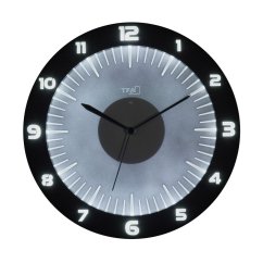 TFA 60.3553.10 - rádiom riadené nástenné hodiny s farebným osvetlením LUMOCLOCK