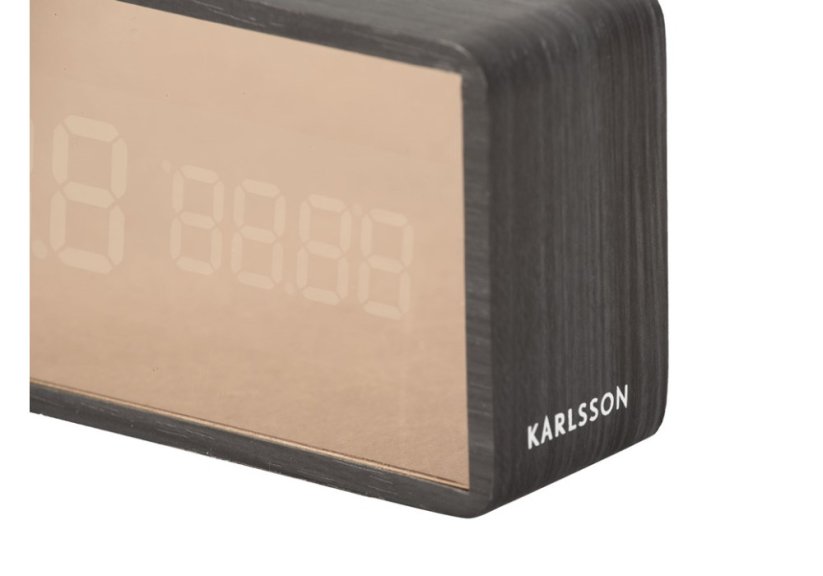 Dizajnové LED hodiny - budík 5878BK Karlsson 15cm