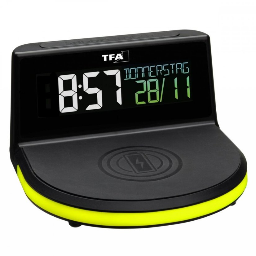 TFA 60.2028.01 - Digitální budík s možností bezdrátového nabíjení CHARGE-IT WIRELESS