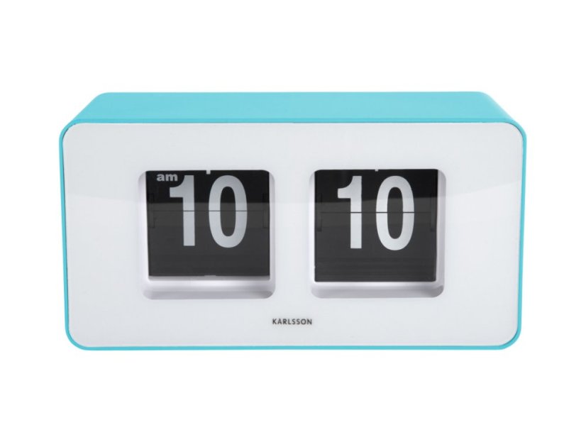 Dizajnové stolné / nastenné preklápacie hodiny 6042BL Karlsson 18cm