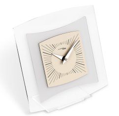 Dizajnové stolné hodiny I805TR caffé latte IncantesimoDesign 20cm