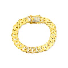 Pozlátený strieborný náramok JVD SVLB0518XK6GO19