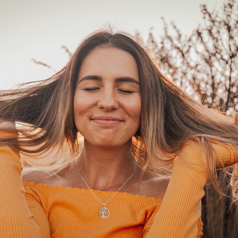 MINET Strieborný náhrdelník STROM ŽIVOTA