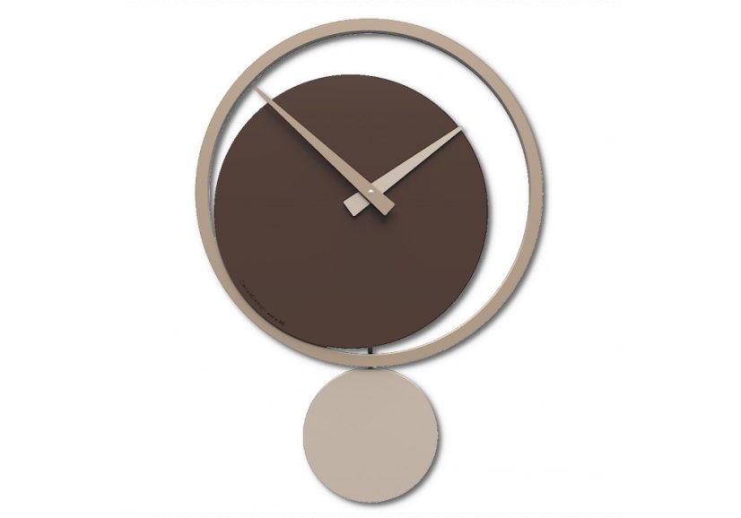 Designové kyvadlové hodiny 11-010 CalleaDesign Eclipse 51cm (více barevných variant) Barva zelené jablko-76 Dýha wenge - 89
