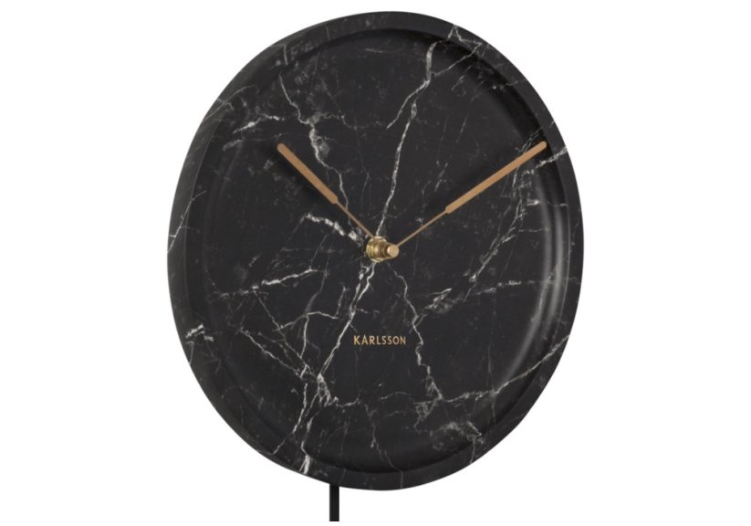 Designové kyvadlové nástěnné hodiny 5860BK Karlsson 75cm
