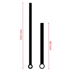 Kovové hodinové ručičky B13 (96 mm, 65 mm) - černé - Ručičky hodinové B13 pár