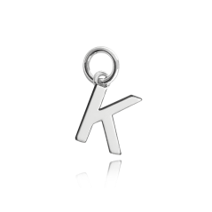 MINET Strieborný príves drobné písmeno "K"