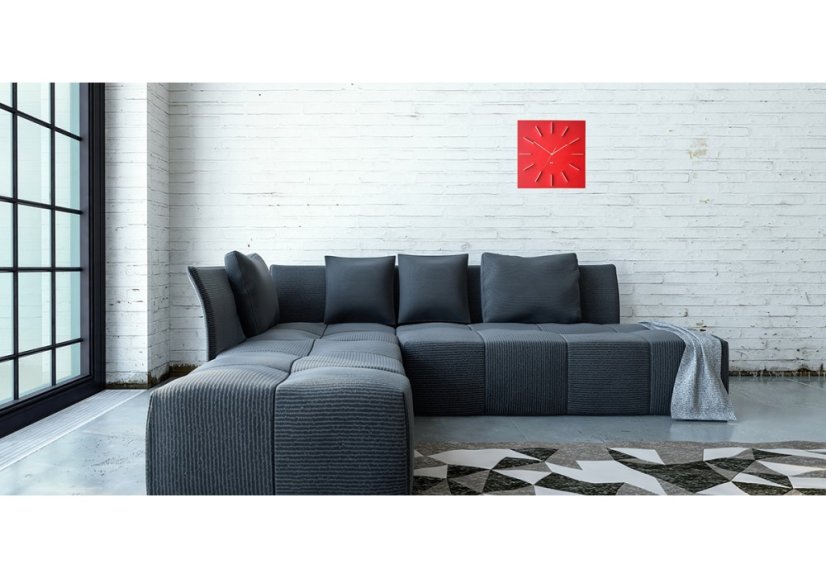 Dizajnové nástenné hodiny Future Time FT1010RD Square red 40cm