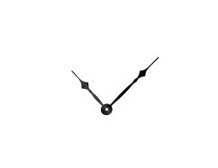 Stredné čierne hliníkové ručičky na hodiny Antik 80 mm | 57 mm